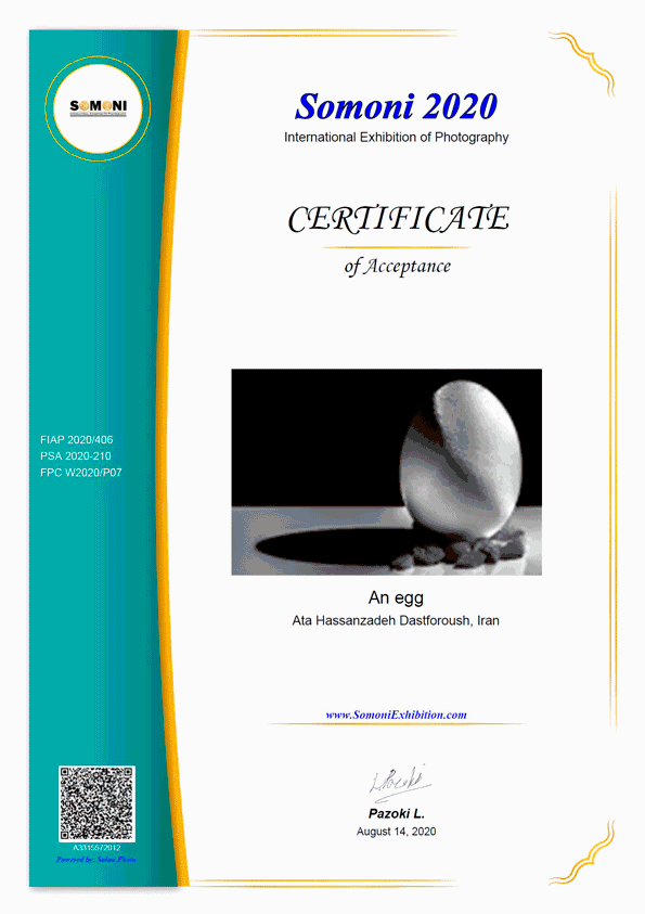 1st SOMONI 2020 INTERNATIONAL EXHIBITION OF PHOTOGRAPHY